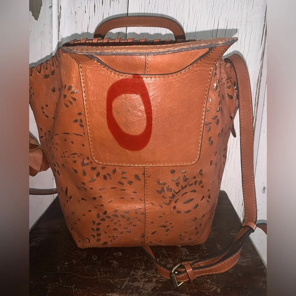 Patricia Nash Italian Leather Cut Out Tote-satchel Bag-NWOT.